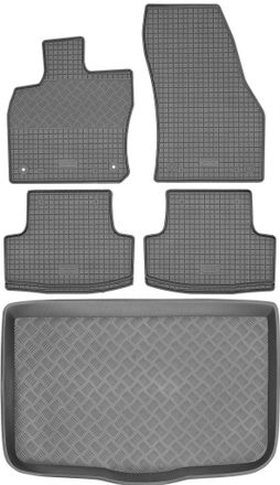 OEM Juego De Alfombrillas De Goma Para Coche Y Maletero Para Audi Q2 I Ga Crossover (2016)