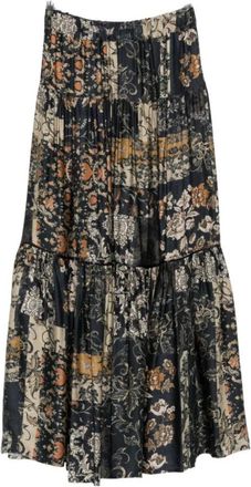 Liu Jo Lange rok met ruches - Dames - Midirokken - Veelkleurig - M - Rokken