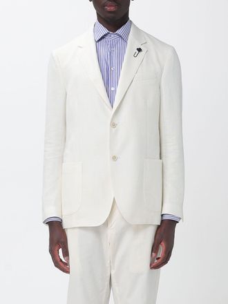 Lardini Blazer monopetto in lana vergine e lino