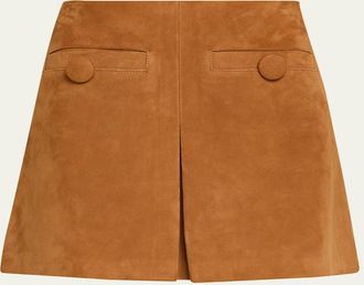 Marc Jacobs Suede Pleat Mini Skirt