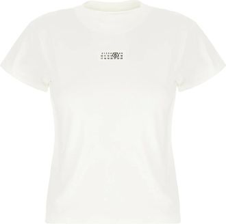 Maison Margiela Tops, Dames, Wit, M, Katoen, Casual Katoenen T-Shirt in Diverse Kleuren