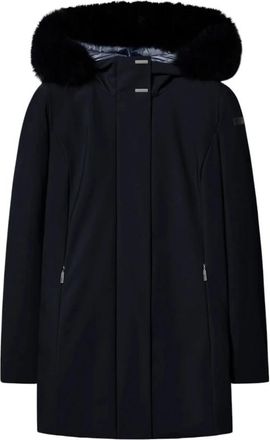Roberto Ricci Design Piumino Midi - Dames - Gewatteerde jassen - Blauw - XS - Leer - Jassen