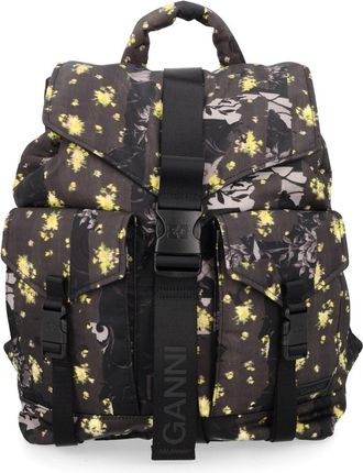 Ganni Womens Backpack Re-Tech Multicolour Recycled Polyamide Backpacks