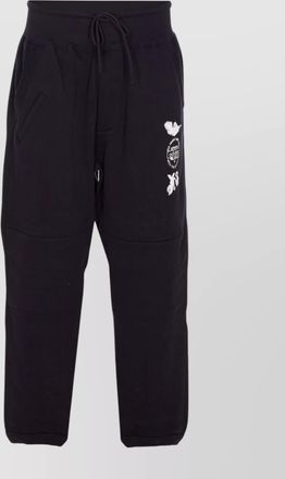 Yohji Yamamoto logo trackpants cuffed bottoms