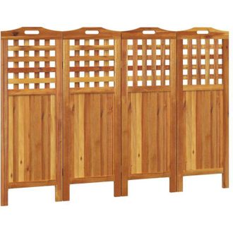 vidaXL Biombo De 4 Paneles De Madera Maciza De Acacia 162x2x115 Cm Vidaxl