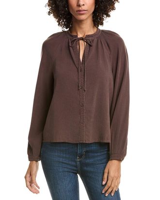 Bella Dahl Full Sleeve Raglan Button Down Blouse