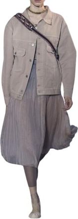 Dior Runway Blush Embroidered Denim Jacket Size M