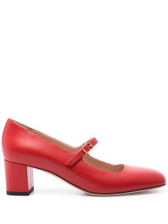 Bally 50 mm leren pumps - Rood