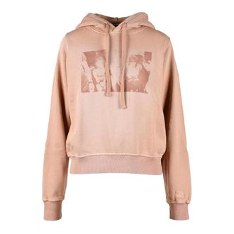 Diesel Katoenen Sweatshirt - Model: Felpa - Dames - Hoodies - Roze - XS - Katoen - Hoodies & sweatvesten