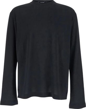 Jacquemus Rond Carr&eacute; T-shirt met lange mouwen - Heren - Longsleeves - Zwart - S - Polyester - Tops