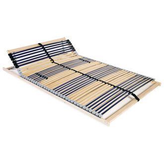 vidaXL Vidaxl - Somier De L&aacute;minas Sin Colch&oacute;n Con 42 Listones 7 Zonas 100x200cm