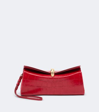 Jacquemus Clutch Val&eacute;rie in pelle stampa coccodrillo