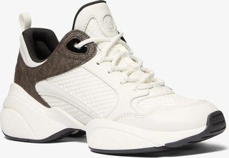 Michael Kors Bowie Mesh and Signature Logo Trainer