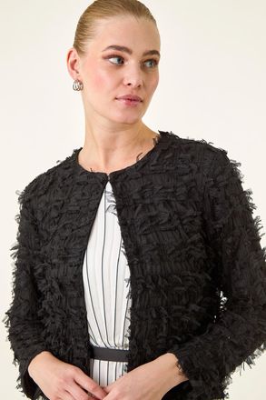 Roman Textured Edge To Edge Jacket