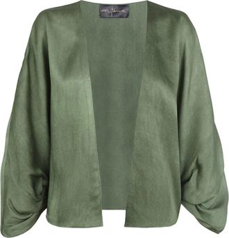 Cortana Elea Jas - Dames - Ponchos - Groen - L - Satijn - Jassen
