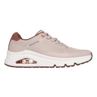 Skechers Heren Decoratieve Leren Air Cushioned Sneakers (Taupe)