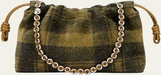 Loewe Flamenco Shoulder Bag in Plaid Calfskin Suede