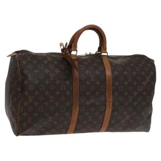 Louis Vuitton Tweedehands Canvas Louis Vuitton tassen - Dames - Pre-owned - Bruin - Maat: ONE Size Leer