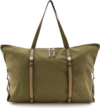 Paul Smith Logo-embroidered Nylon Holdall bag - Khaki - One Size