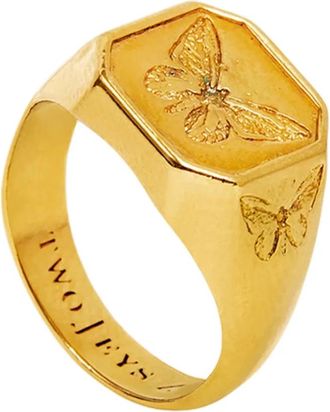 TwoJeys Butterfly Effect Ring Gold - unisex - Ringen - Geel - 55 MM - Accessoires