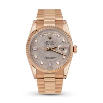 Rolex Pre-owned Rolex Presidential Day-Date Automatic Chronometer Diamond Unisex Watch 118235F