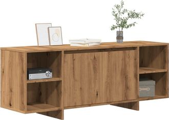 Berkfield Home TV Cabinet Artisan Oak 130x35x50 cm Engineered Wood in Brown | Size: 130 x 35 x 50 cm