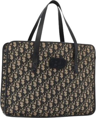 Dior Pre-owned Tote Bags, female, Multicolor, Size: ONE SIZE Pre-owned Trotter Canvas Tote