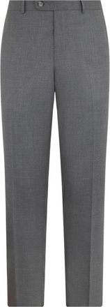 Brooks Brothers Travel Twill Broek - Heren - Nette broeken - Grijs - W36 - Wol - Broeken