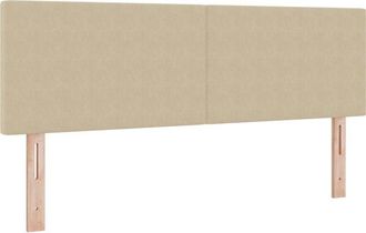 vidaXL Led Headboard with led Strip Lights Grey green 144 cm Fabric Vidaxl