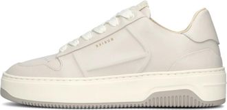 Nubikk Schoenen, Dames, Wit, 42 EU, Wol, Witte Leren Sneakers met Ronde Neus