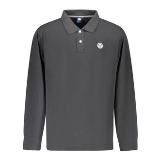 North Sails Polo Shirts, male, Gray, Size: XL Long-Sleeved Polo Shirt