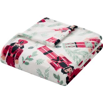 Hallmark Red Candy Canes Plush Holiday Throw in Nutcracker at Nordstrom Rack