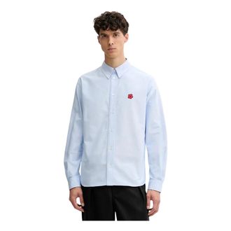 Kenzo Overhemden, Heren, Blauw, L, Casual Shirts