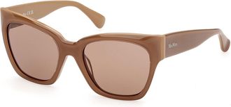 Max Mara MM0204 46E Womens Sunglasses Brown Size 54