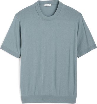 Madewell Cotton Crewneck Sweater T-Shirt in Overcast at Nordstrom, Size Xx-Large