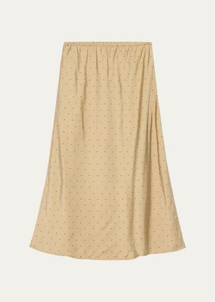Vince Grid Dot Slip Skirt