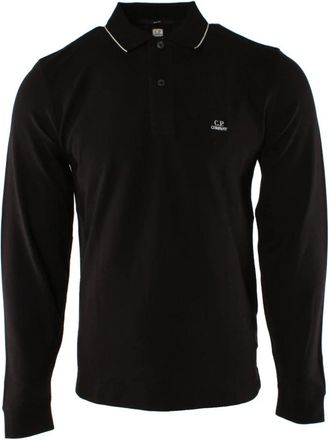 C.P. Company Stretch Piqu&eacute; Polo - Heren - Polos - Zwart - S - Katoen - Tops