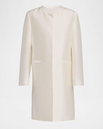 Toteme Silk Collarless Coat