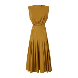 Pinko Midi Dresses, female, Brown, Size: M vestiti e tute poliestere