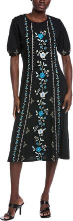 Johnny Was Bubble Sleeve Seamed Dress