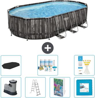 Bestway Piscina Bestway Power Steel Oval - 610x366x122 Cm - 8-piezas S536