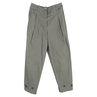 Brunello Cucinelli Pleated Trousers in Grey Cotton