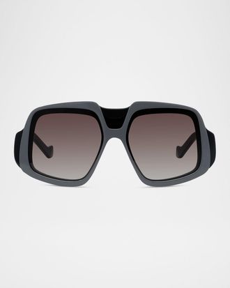 Loewe Men & apos;s Maxi-Anagram Plastic Square Sunglasses
