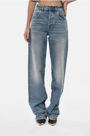 Saint Laurent Straight-Leg Jeans With Silver Buttons 23cm Saint Laurent