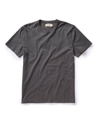 Taylor Stitch Mens Organic Cotton Tee In Faded Black
