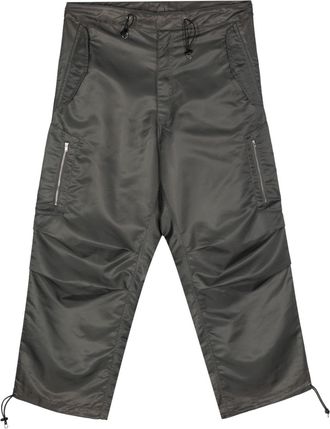 Random Identities gathered-detail drawstring trousers - men - Polyester - M - Grey