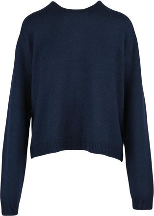 Aspesi Pullover met Ronde Hals - Dames - Ronde hals truien - Blauw - M - Wol - Truien & Vesten