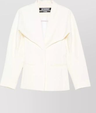 Jacquemus chale wool blend single breasted jacket