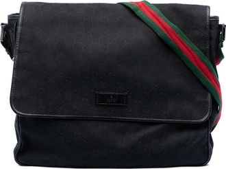 Gucci Pre-owned Gucci GG Canvas Web Flap Messenger Bag Unisex E0J5XSR1EP309BUY