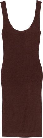 Entire studios Ribbed Knit Viscose Dress - Brown